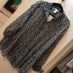 NWT H&M sheer print tunic